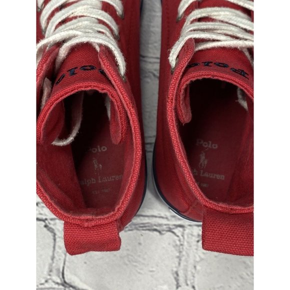Polo by Ralph Lauren Kids Red Canvas Sneakers - Picture 10 of 11